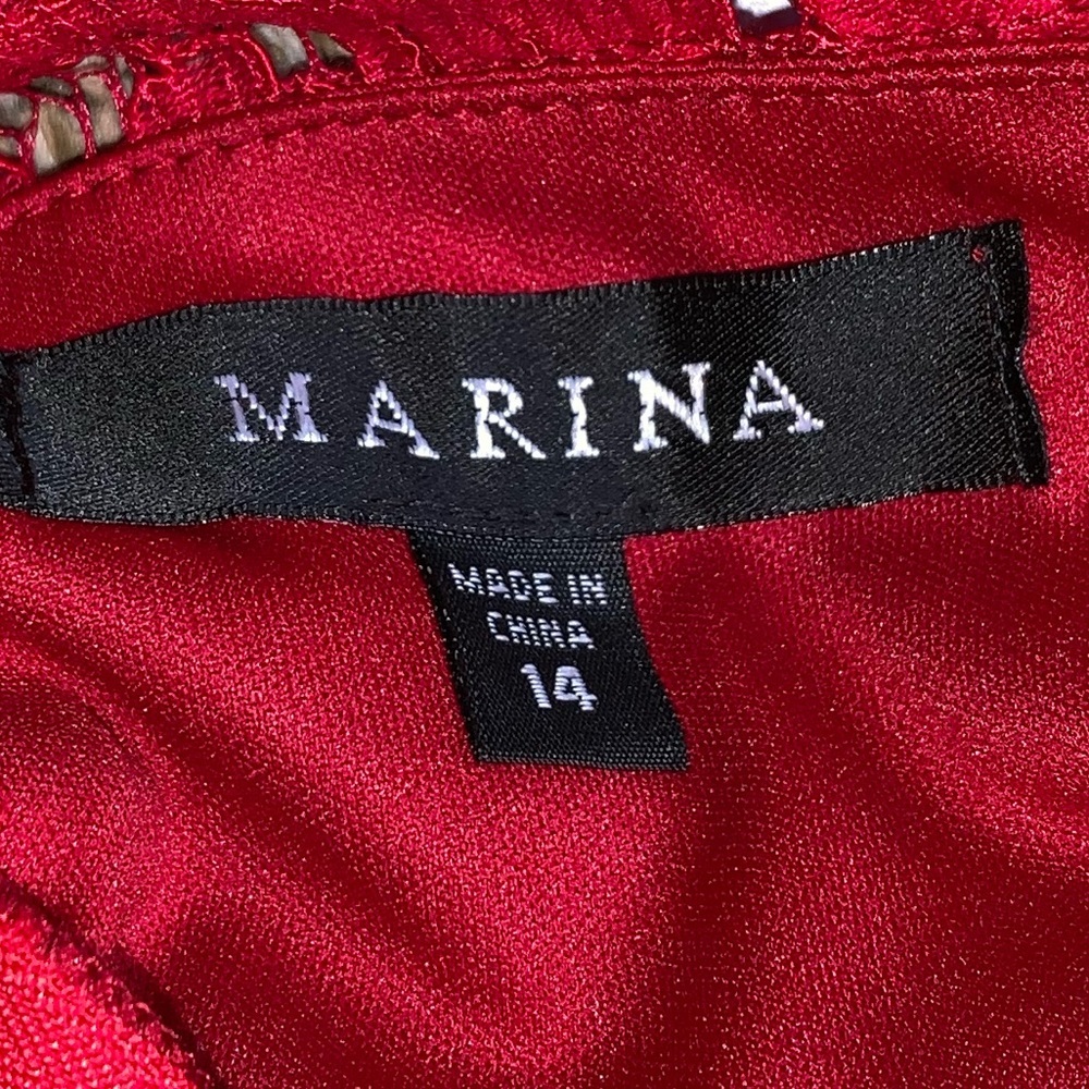 Marina Red Lace Sheath Dress - Picture 5 of 5